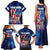 Bass Fishing Family Matching Tank Maxi Dress and Hawaiian Shirt American Flag Patriotic and Cosmic Galaxy in Blue Red - Wonder Print Shop