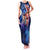 Bass Fishing Family Matching Tank Maxi Dress and Hawaiian Shirt American Flag Patriotic and Cosmic Galaxy in Blue Red - Wonder Print Shop