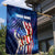Bass Fishing Garden Flag American Flag Patriotic and Cosmic Galaxy in Blue Red - Wonder Print Shop
