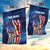 Bass Fishing Garden Flag American Flag Patriotic and Cosmic Galaxy in Blue Red - Wonder Print Shop