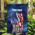 Bass Fishing Garden Flag American Flag Patriotic and Cosmic Galaxy in Blue Red - Wonder Print Shop