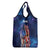 Bass Fishing Grocery Bag American Flag Patriotic and Cosmic Galaxy in Blue Red - Wonder Print Shop