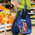 Bass Fishing Grocery Bag American Flag Patriotic and Cosmic Galaxy in Blue Red - Wonder Print Shop