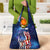 Bass Fishing Grocery Bag American Flag Patriotic and Cosmic Galaxy in Blue Red - Wonder Print Shop