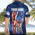 Bass Fishing Hawaiian Shirt American Flag Patriotic and Cosmic Galaxy in Blue Red - Wonder Print Shop