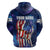 Bass Fishing Hoodie American Flag Patriotic and Cosmic Galaxy in Blue Red - Wonder Print Shop