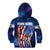 Bass Fishing Kid Hoodie American Flag Patriotic and Cosmic Galaxy in Blue Red - Wonder Print Shop