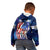 Bass Fishing Kid Hoodie American Flag Patriotic and Cosmic Galaxy in Blue Red - Wonder Print Shop