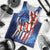 Bass Fishing Men Tank Top American Flag Patriotic and Cosmic Galaxy in Blue Red - Wonder Print Shop