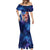 Bass Fishing Mermaid Dress American Flag Patriotic and Cosmic Galaxy in Blue Red - Wonder Print Shop