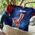 Bass Fishing Quilt American Flag Patriotic and Cosmic Galaxy in Blue Red - Wonder Print Shop