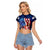 Bass Fishing Raglan Cropped T Shirt American Flag Patriotic and Cosmic Galaxy in Blue Red - Wonder Print Shop