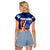 Bass Fishing Raglan Cropped T Shirt American Flag Patriotic and Cosmic Galaxy in Blue Red - Wonder Print Shop