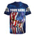 Bass Fishing Rugby Jersey American Flag Patriotic and Cosmic Galaxy in Blue Red - Wonder Print Shop