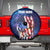 Bass Fishing Spare Tire Cover American Flag Patriotic and Cosmic Galaxy in Blue Red - Wonder Print Shop