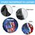 Bass Fishing Spare Tire Cover American Flag Patriotic and Cosmic Galaxy in Blue Red - Wonder Print Shop