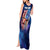 Bass Fishing Tank Maxi Dress American Flag Patriotic and Cosmic Galaxy in Blue Red - Wonder Print Shop