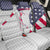 Personalized American Flag Golf Back Car Seat Cover Female Silhouette and Red White Blue Golf Bag Graphic - Wonder Print Shop