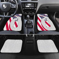 Personalized American Flag Golf Car Mats Female Silhouette and Red White Blue Golf Bag Graphic - Wonder Print Shop