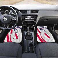 Personalized American Flag Golf Car Mats Female Silhouette and Red White Blue Golf Bag Graphic - Wonder Print Shop