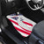 Personalized American Flag Golf Car Mats Female Silhouette and Red White Blue Golf Bag Graphic - Wonder Print Shop