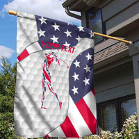 Personalized American Flag Golf Garden Flag Female Silhouette and Red White Blue Golf Bag Graphic - Wonder Print Shop