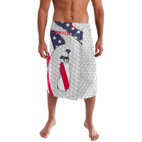 Personalized American Flag Golf Lavalava Female Silhouette and Red White Blue Golf Bag Graphic - Wonder Print Shop