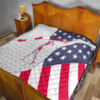 Personalized American Flag Golf Quilt Female Silhouette and Red White Blue Golf Bag Graphic - Wonder Print Shop