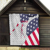 Personalized American Flag Golf Quilt Female Silhouette and Red White Blue Golf Bag Graphic - Wonder Print Shop