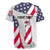 Personalized American Flag Golf Rugby Jersey Female Silhouette and Red White Blue Golf Bag Graphic - Wonder Print Shop