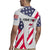 Personalized American Flag Golf Rugby Jersey Female Silhouette and Red White Blue Golf Bag Graphic - Wonder Print Shop