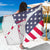 Personalized American Flag Golf Sarong Female Silhouette and Red White Blue Golf Bag Graphic - Wonder Print Shop