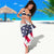 Personalized American Flag Golf Sarong Female Silhouette and Red White Blue Golf Bag Graphic - Wonder Print Shop