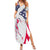 Personalized American Flag Golf Summer Maxi Dress Female Silhouette and Red White Blue Golf Bag Graphic - Wonder Print Shop