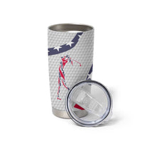 Personalized American Flag Golf Tumbler Cup Female Silhouette and Red White Blue Golf Bag Graphic - Wonder Print Shop