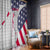 Personalized American Flag Golf Window Curtain Female Silhouette and Red White Blue Golf Bag Graphic - Wonder Print Shop