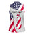 Personalized American Flag Golf Women Sleeveless Polo Shirt Female Silhouette and Red White Blue Golf Bag Graphic - Wonder Print Shop