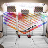 USA Golf Design Back Car Seat Cover Watercolor Female Silhouette and Orange Gradient Flag and Ball Pattern - Wonder Print Shop
