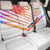 USA Golf Design Back Car Seat Cover Watercolor Female Silhouette and Orange Gradient Flag and Ball Pattern - Wonder Print Shop