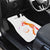 USA Golf Design Car Mats Watercolor Female Silhouette and Orange Gradient Flag and Ball Pattern - Wonder Print Shop