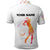 USA Golf Design Polo Shirt Watercolor Female Silhouette and Orange Gradient Flag and Ball Pattern - Wonder Print Shop
