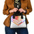 USA Golf Design Shoulder Handbag Watercolor Female Silhouette and Orange Gradient Flag and Ball Pattern - Wonder Print Shop