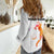 USA Golf Design Women Casual Shirt Watercolor Female Silhouette and Orange Gradient Flag and Ball Pattern - Wonder Print Shop
