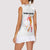 USA Golf Design Women Sleeveless Polo Shirt Watercolor Female Silhouette and Orange Gradient Flag and Ball Pattern - Wonder Print Shop