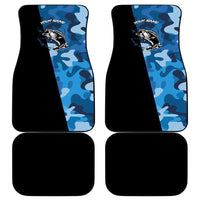 Custom Blue Camo Bass Fishing Car Mats Fishing Rod Graphic Design - Wonder Print Shop