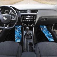 Custom Blue Camo Bass Fishing Car Mats Fishing Rod Graphic Design - Wonder Print Shop