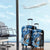 Custom Blue Camo Bass Fishing Luggage Cover Fishing Rod Graphic Design - Wonder Print Shop
