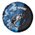 Custom Blue Camo Bass Fishing Spare Tire Cover Fishing Rod Graphic Design - Wonder Print Shop