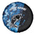 Custom Blue Camo Bass Fishing Spare Tire Cover Fishing Rod Graphic Design - Wonder Print Shop