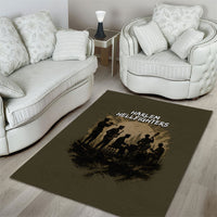 Harlem Hellfighters WWI Soldier Area Rug Vintage Military Hero Jazz Band Silhouette Art